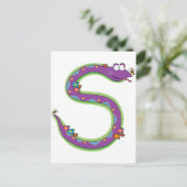 Carte Postale Serpent d'Alphabet animal (Debout devant)