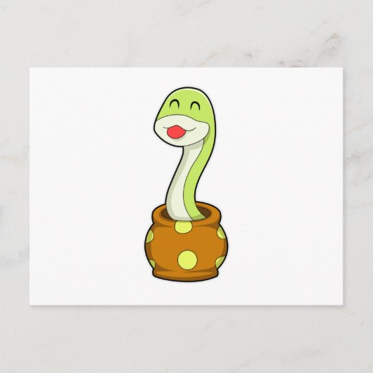 Carte Postale Serpent dans Jar (Devant)