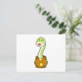 Carte Postale Serpent dans un bocal (Debout devant)