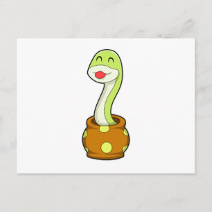 Carte Postale Serpent dans un pot