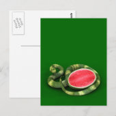 Carte Postale Serpent de pastèque vert (Devant / Derrière)