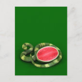 Carte Postale Serpent de pastèque vert (Devant)