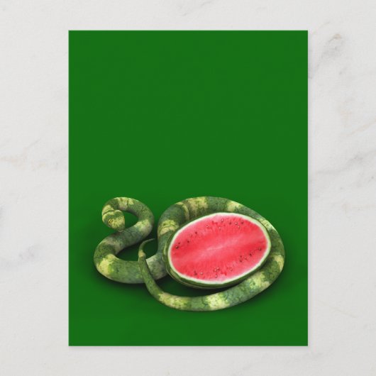 Carte Postale Serpent de pastèque vert (Devant)
