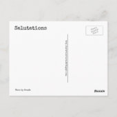 Carte Postale Serpent disant Ssalutations (Dos)