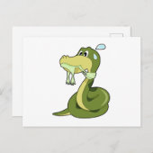 Carte Postale Serpent Drôle (Devant / Derrière)