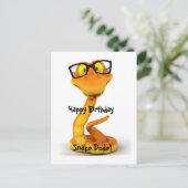 Carte Postale Serpent Dude | SYMBOLE Zodiaque chinois mignon (Debout devant)