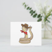 Carte Postale Serpent en cowboy avec Écharpe (Debout devant)