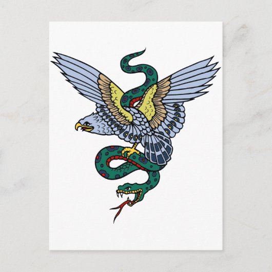 Carte Postale Serpent et aigle (Devant)