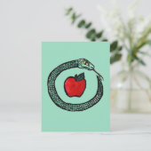 Carte Postale Serpent et Pomme (Debout devant)