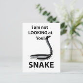 Carte Postale Serpent Je Ne Vous Regarde Pas Serpent Drôle (Debout devant)