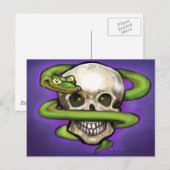 Carte Postale Serpent n Crâne (Devant / Derrière)