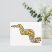 Carte Postale Serpent-or maya (Debout devant)