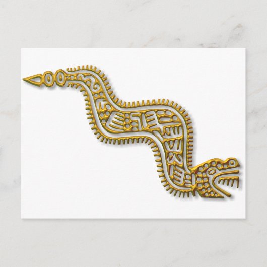 Carte Postale Serpent-or maya (Devant)
