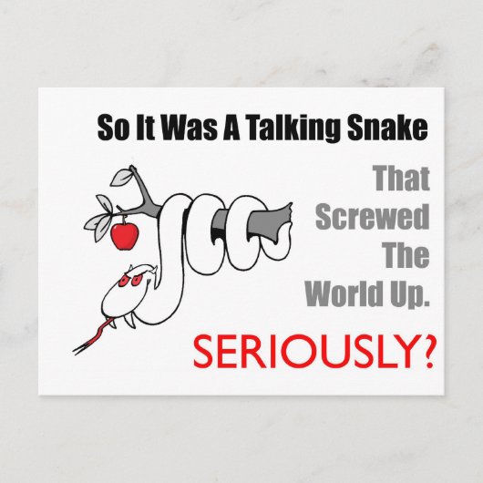 Carte Postale serpent qui parle (Devant)
