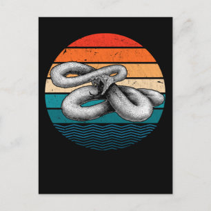 Carte Postale Serpent Vintage Reptile Rétro