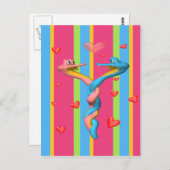 Carte Postale Serpents en amour (Devant / Derrière)