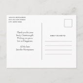 Carte Postale Serre de pin avec Merci de Noël Holly (Dos)