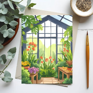 Carte Postale Serre luxuriante Jardin botanique floral