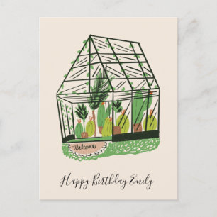 Carte Postale Serre pour amateurs de plantes mignonnes