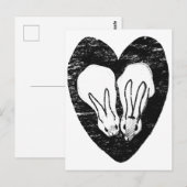 Carte Postale Serrer les lapins (Devant / Derrière)