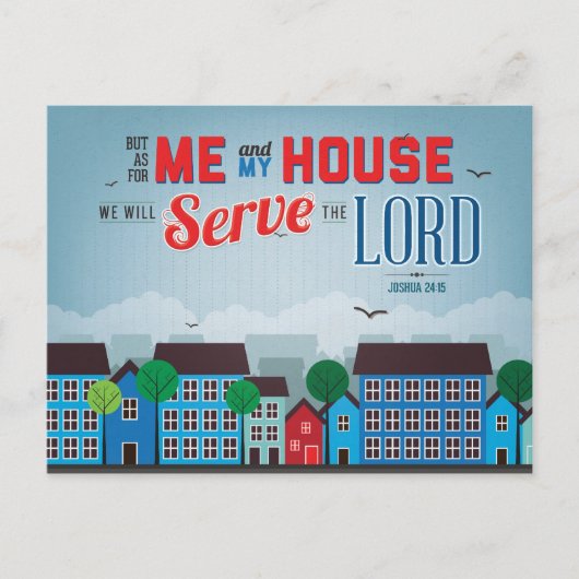 Carte Postale Serve le Seigneur Mousepad - Joshua 24:15 Bible Ve (Devant)