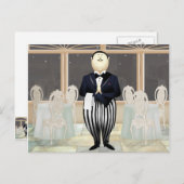 Carte Postale Serveur de restaurant (Devant / Derrière)