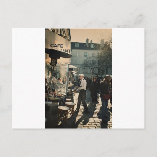 Carte Postale serveur français de café (Devant)
