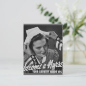 Carte Postale Servez votre pays Devenez infirmière (Debout devant)