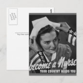 Carte Postale Servez votre pays Devenez infirmière (Devant / Derrière)