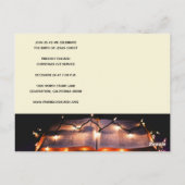 Carte Postale Service aux chandelles Église de la veille de Noël (Dos)