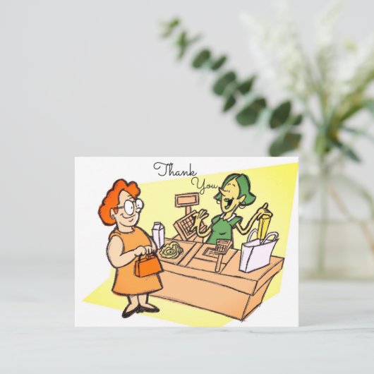 Carte Postale Service client (Debout devant)