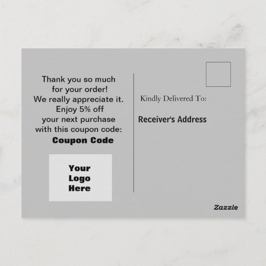 Carte Postale Service client (Dos)