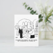 Carte Postale Service de l'église mariage Vicar ne peut pas frot (Debout devant)