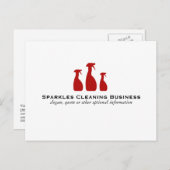 Carte Postale Service de nettoyage (Devant / Derrière)