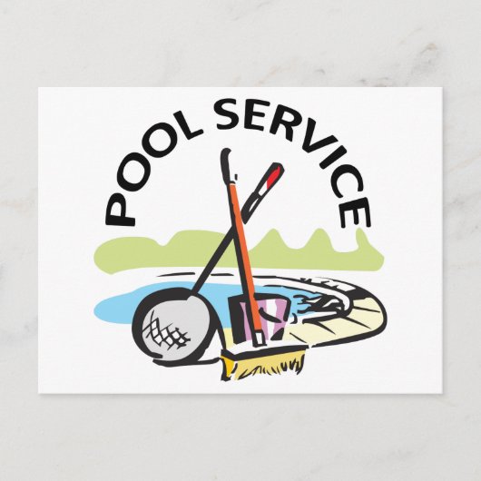Carte Postale Service de pool (Devant)