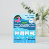 Carte Postale Service de pool et réparation (Debout devant)