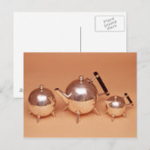 Carte Postale Service de thé avec dorures (Devant / Derrière)