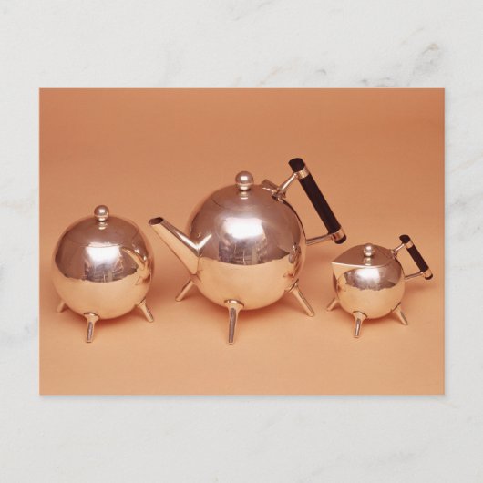 Carte Postale Service de thé avec dorures (Devant)