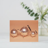 Carte Postale Service de thé avec dorures (Debout devant)