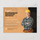 Carte Postale Service d'électricien professionnel Courrier direc (Devant)