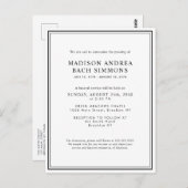 Carte Postale Service funéraire moderne élégant Célébration de l (Devant / Derrière)