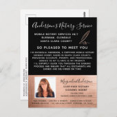 Carte Postale Service Nota Mobile Rose Gold Photo Marketing (Devant / Derrière)