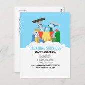 Carte Postale Services de nettoyage (Devant / Derrière)