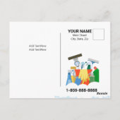 Carte Postale Services de nettoyage (Dos)