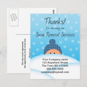 Carte Postale Services d'enlèvement de neige de l'entreprise (Devant / Derrière)