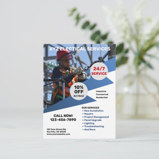 Carte Postale Services électriques (Debout devant)