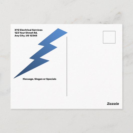 Carte Postale Services électriques (Dos)