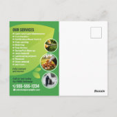Carte Postale Services modernes de jardinage (Dos)