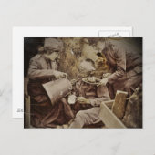 Carte Postale Servir le café du soldat blessé (Devant / Derrière)
