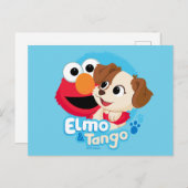 Carte Postale Sesame Street | Badge Elmo & Tango (Devant / Derrière)
